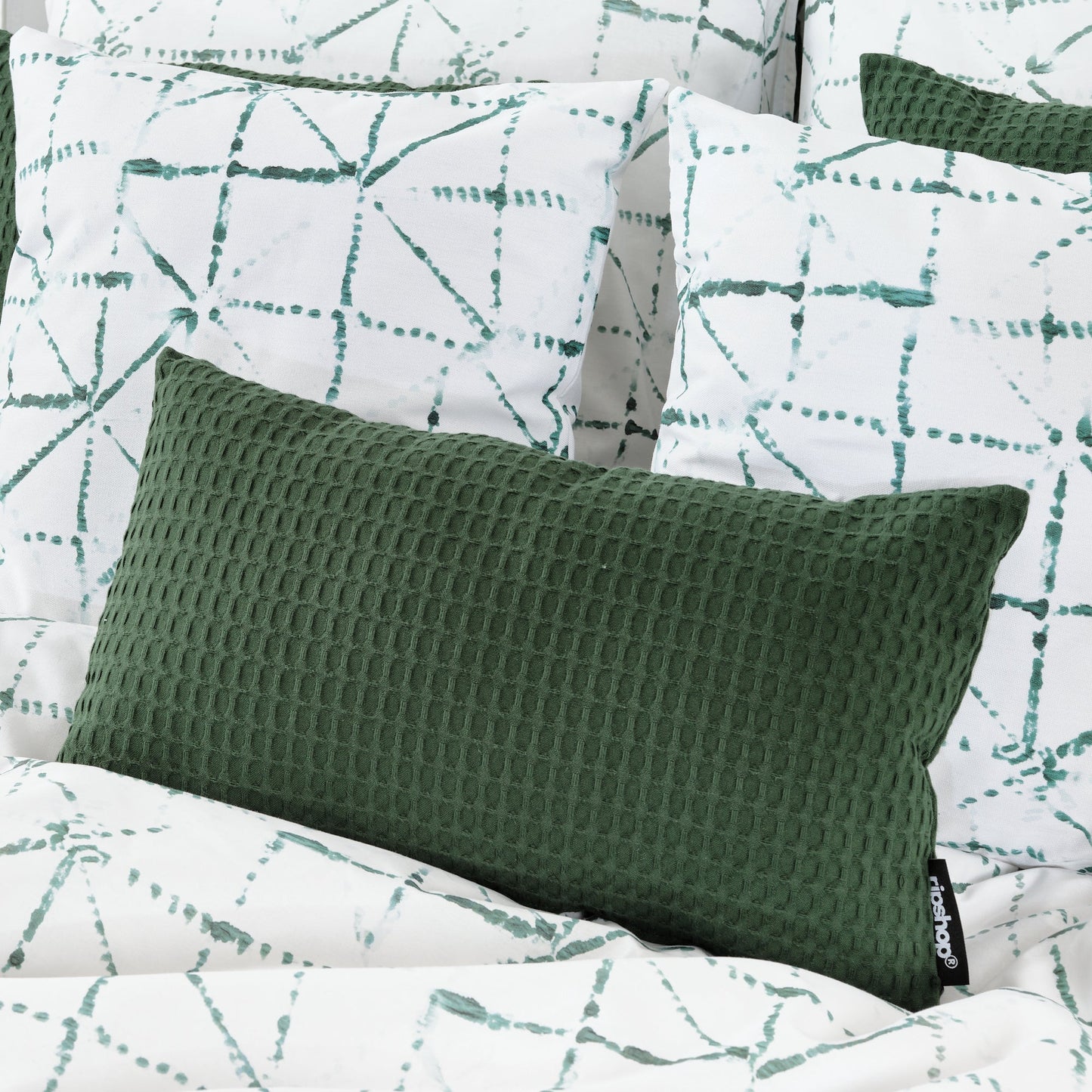 Funda nórdica Crawley Verde Oscuro 100% algodón