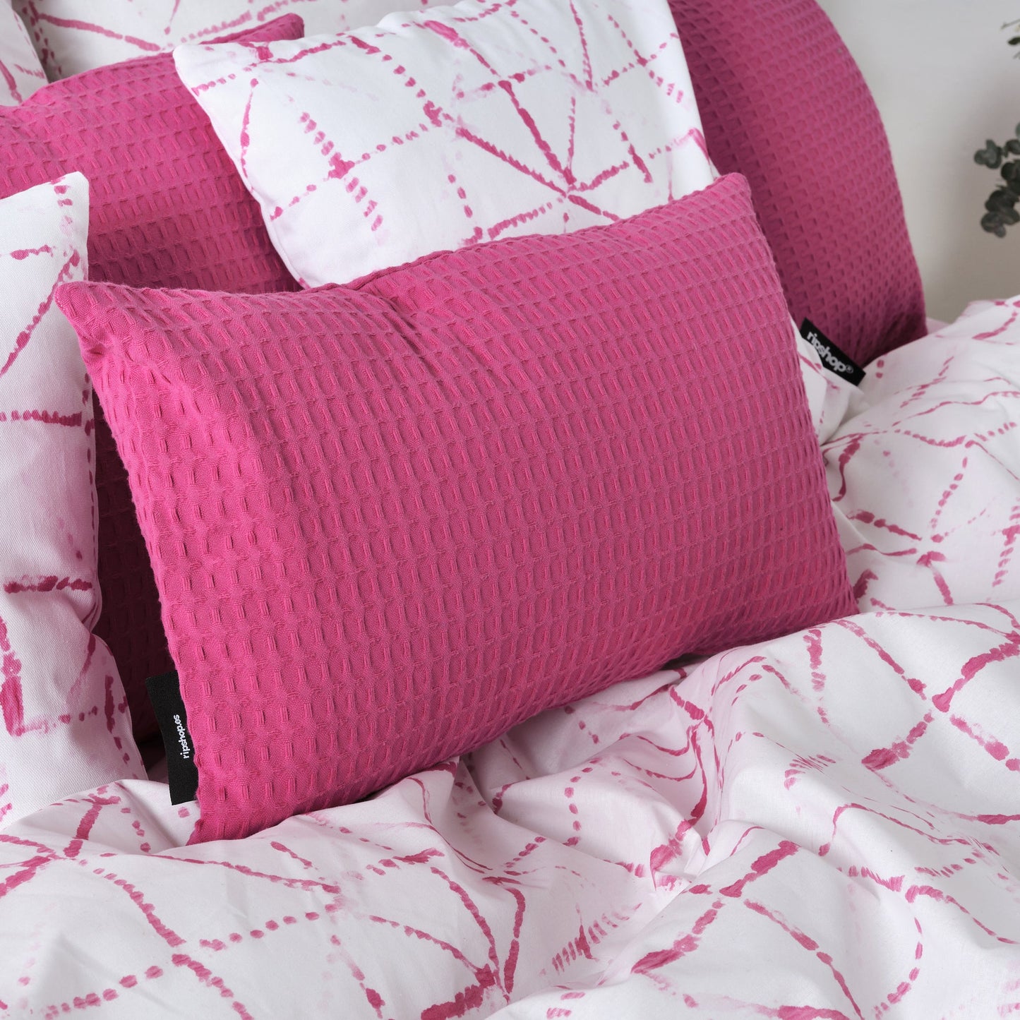 Funda nórdica Crawley Fucsia 100% algodón