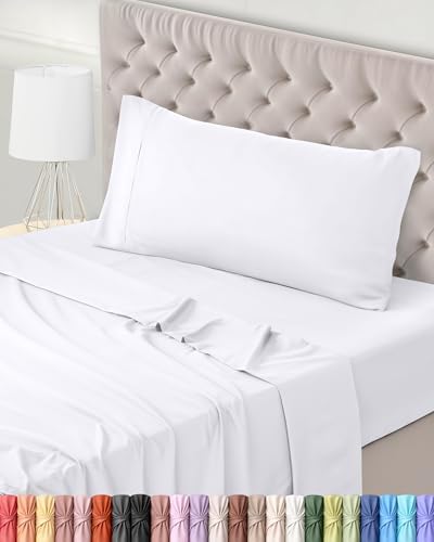 Utopia Bedding 3-Piece Sheet Set 90 x 190 cm – Brushed Microfiber Polyester – Oeko-Tex Certified – Fitted Sheet, Flat Sheet and 1 Pillowcase 50 x 75 cm (90 Bed, Grey)|B075JK3298