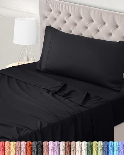 Utopia Bedding 3-Piece Sheet Set 90 x 190 cm – Brushed Microfiber Polyester – Oeko-Tex Certified – Fitted Sheet, Flat Sheet and 1 Pillowcase 50 x 75 cm (90 Bed, Grey)|B075JK3298