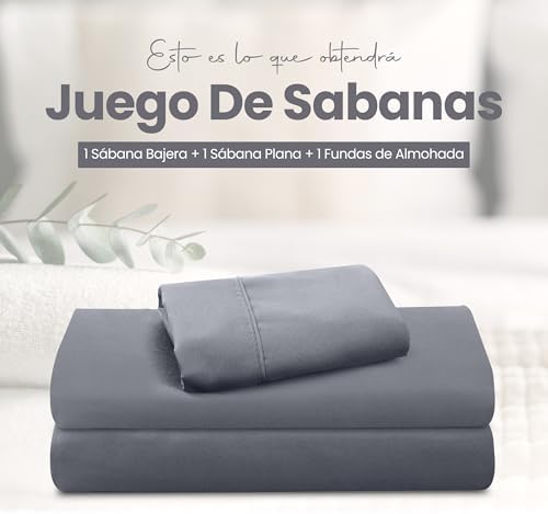 Utopia Bedding 3-Piece Sheet Set 90 x 190 cm – Brushed Microfiber Polyester – Oeko-Tex Certified – Fitted Sheet, Flat Sheet and 1 Pillowcase 50 x 75 cm (90 Bed, Grey)|B075JK3298