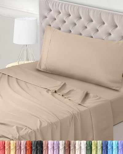 Utopia Bedding 3-Piece Sheet Set 90 x 190 cm – Brushed Microfiber Polyester – Oeko-Tex Certified – Fitted Sheet, Flat Sheet and 1 Pillowcase 50 x 75 cm (90 Bed, Grey)|B075JK3298