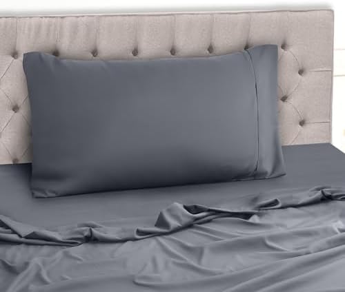Utopia Bedding 3-Piece Sheet Set 90 x 190 cm – Brushed Microfiber Polyester – Oeko-Tex Certified – Fitted Sheet, Flat Sheet and 1 Pillowcase 50 x 75 cm (90 Bed, Grey)|B075JK3298