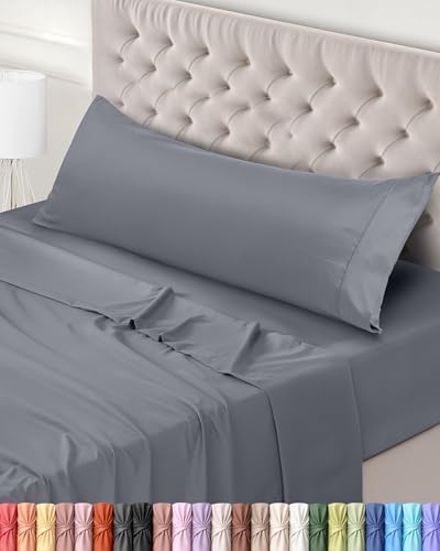 Utopia Bedding 3-Piece Sheet Set 90 x 190 cm – Brushed Microfiber Polyester – Oeko-Tex Certified – Fitted Sheet, Flat Sheet and 1 Pillowcase 50 x 75 cm (90 Bed, Grey)|B075JK3298