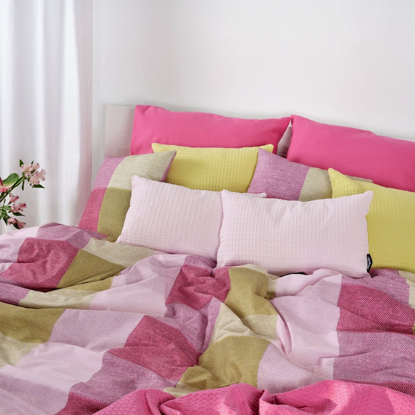 Funda nórdica Bath rosa 100% algodón