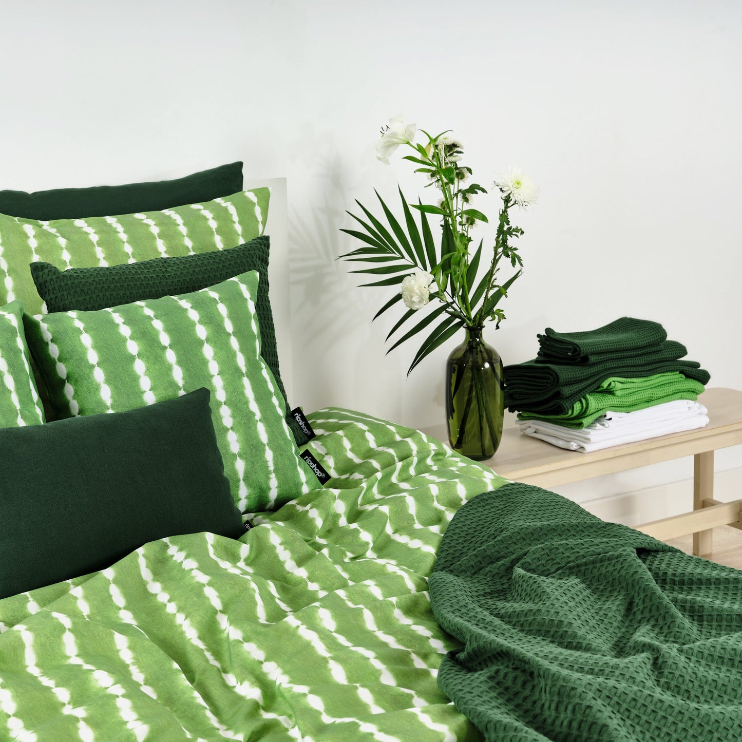 Funda nórdica Bolton Verde 100% algodón