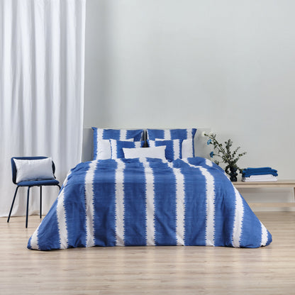 Funda nórdica Brístol Azul Cobalto 100% algodón