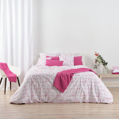 Funda nórdica Crawley Fucsia 100% algodón