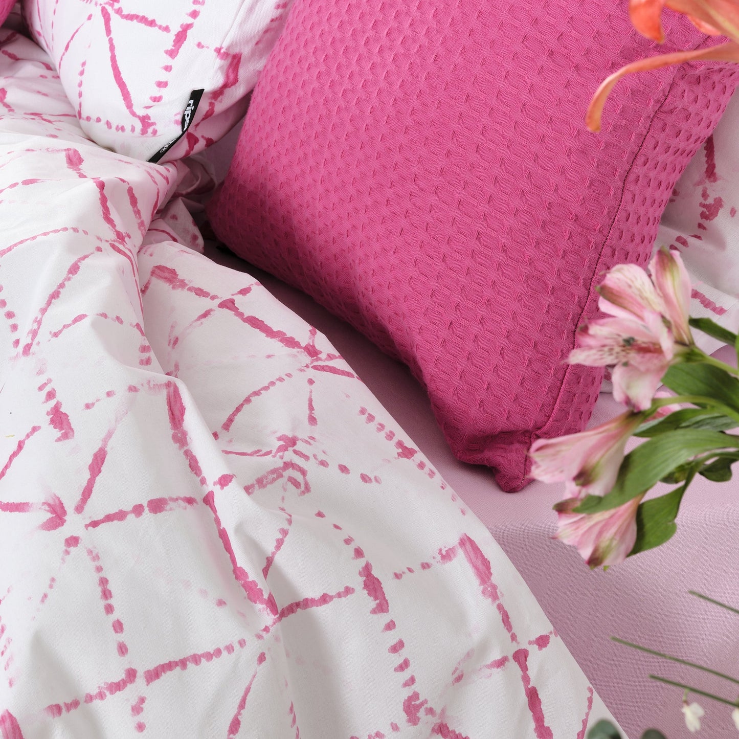 Funda nórdica Crawley Fucsia 100% algodón