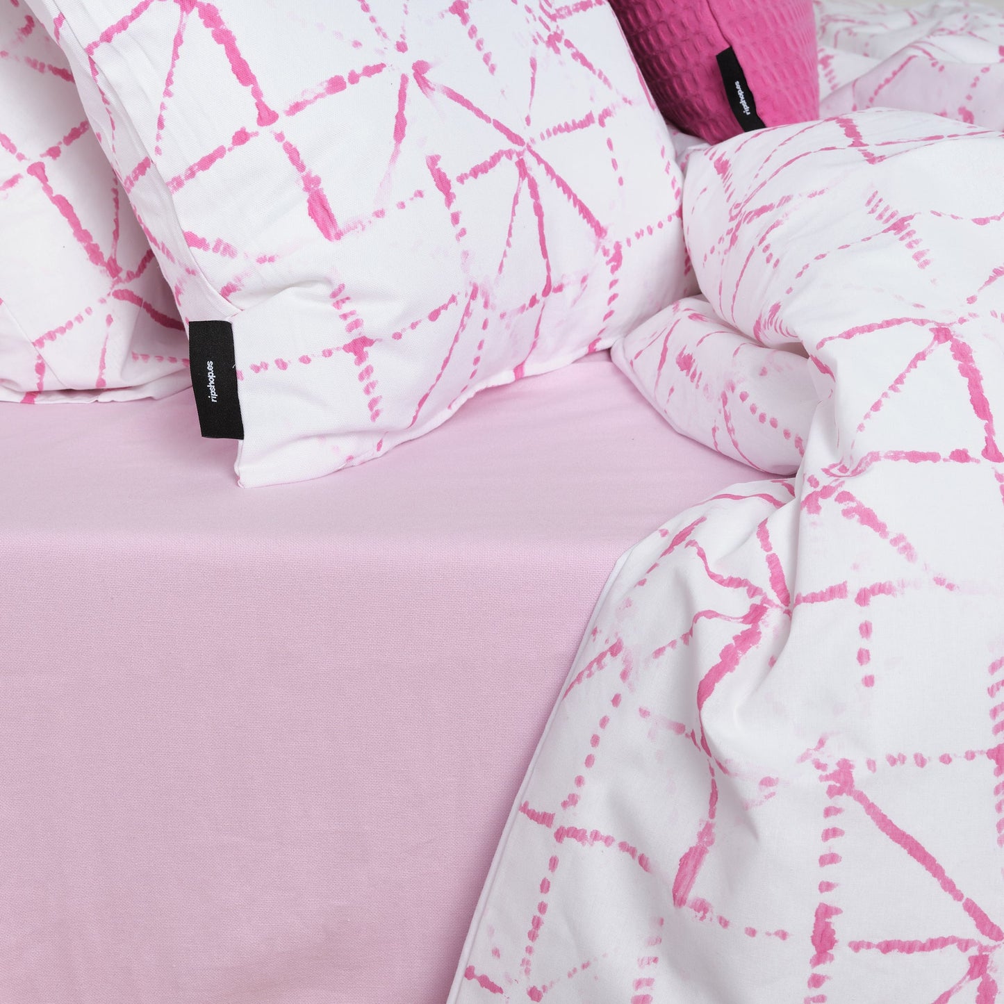 Funda nórdica Crawley Fucsia 100% algodón