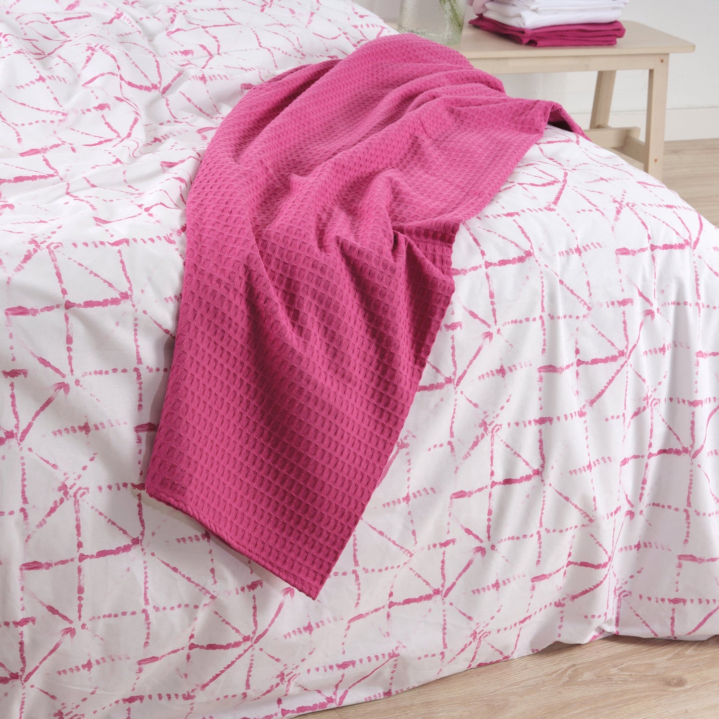 Funda nórdica Crawley Fucsia 100% algodón