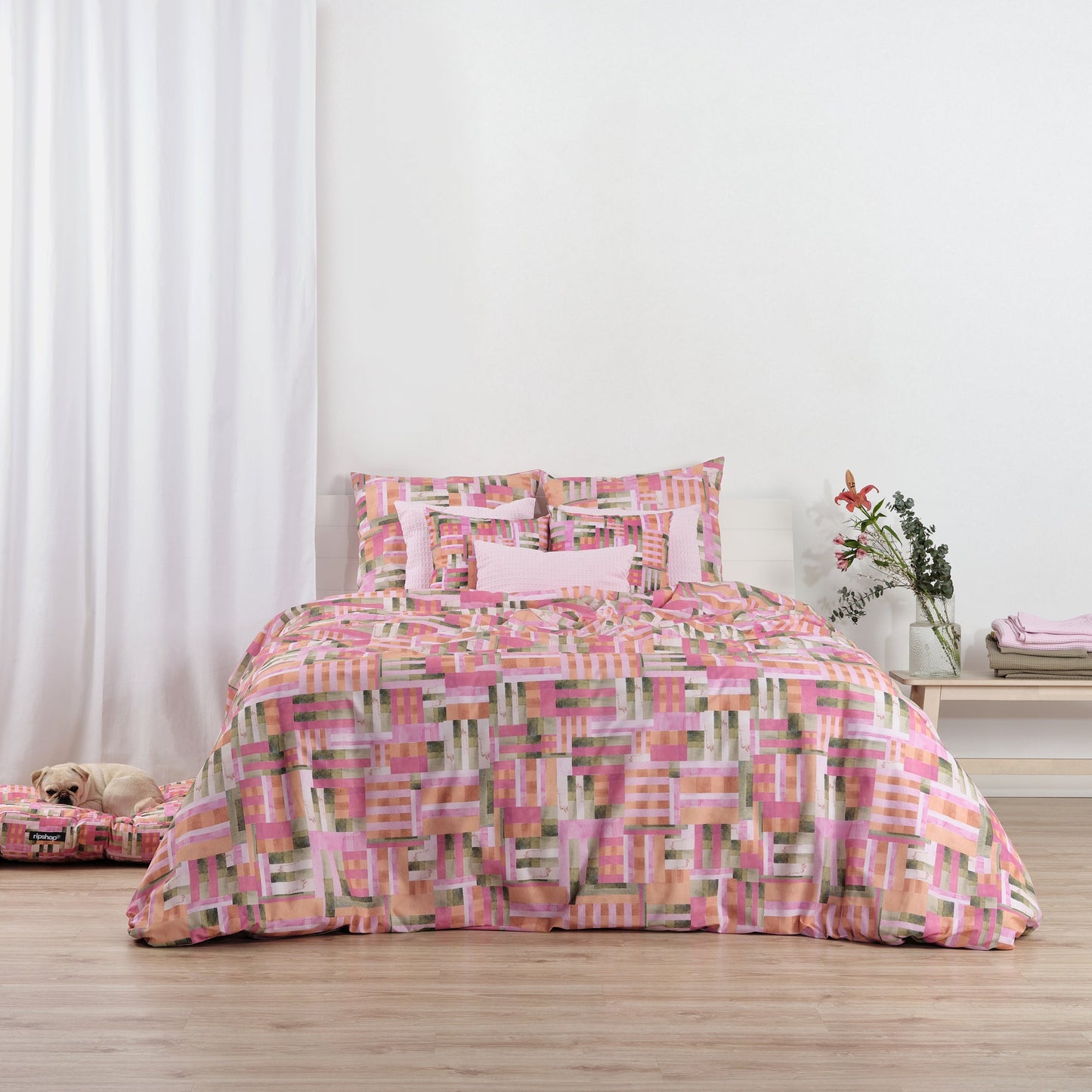 Funda nórdica Diss Fucsia 100% algodón