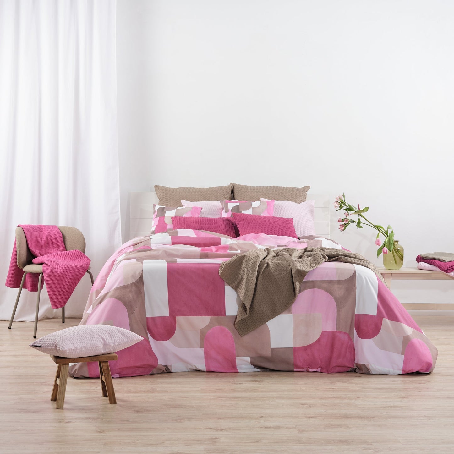 Funda nórdica Dundee Rosa 100% algodón