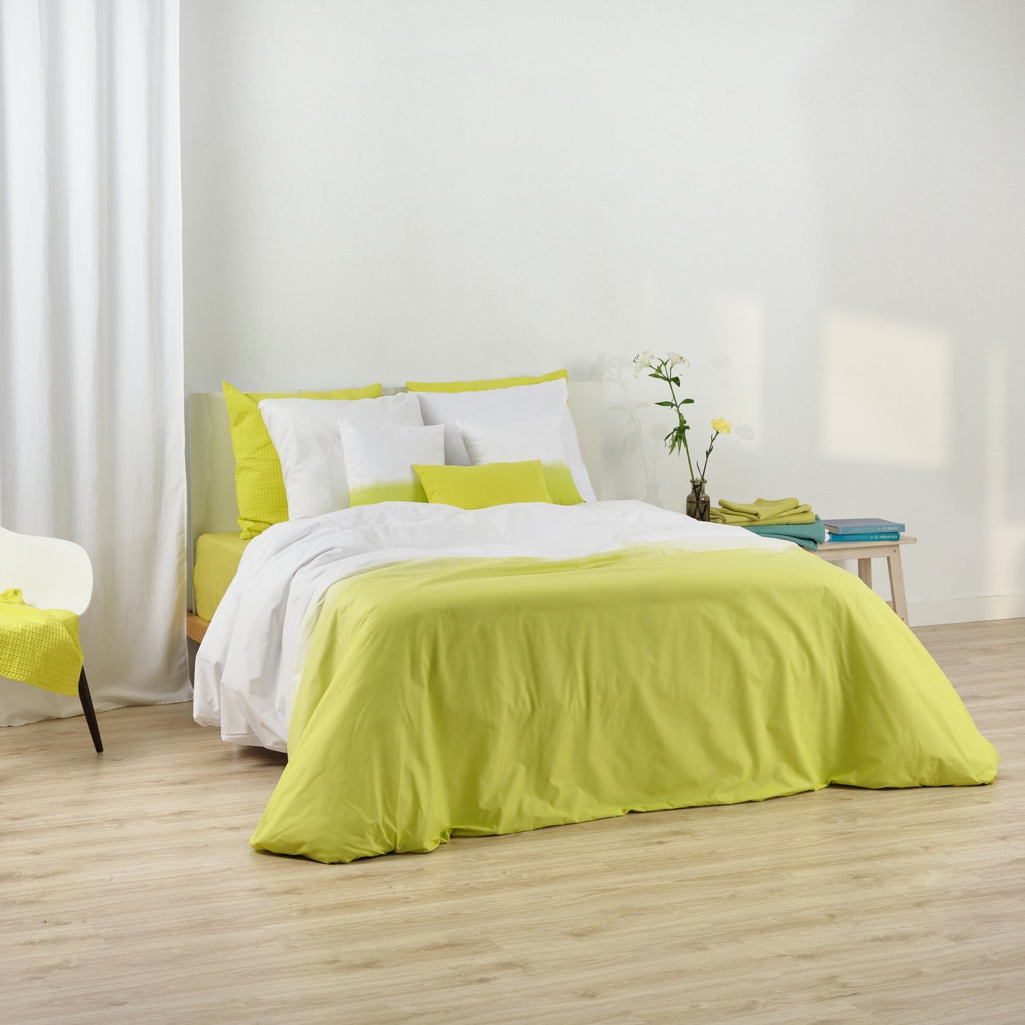 Funda nórdica Fowey Amarillo 100% algodón