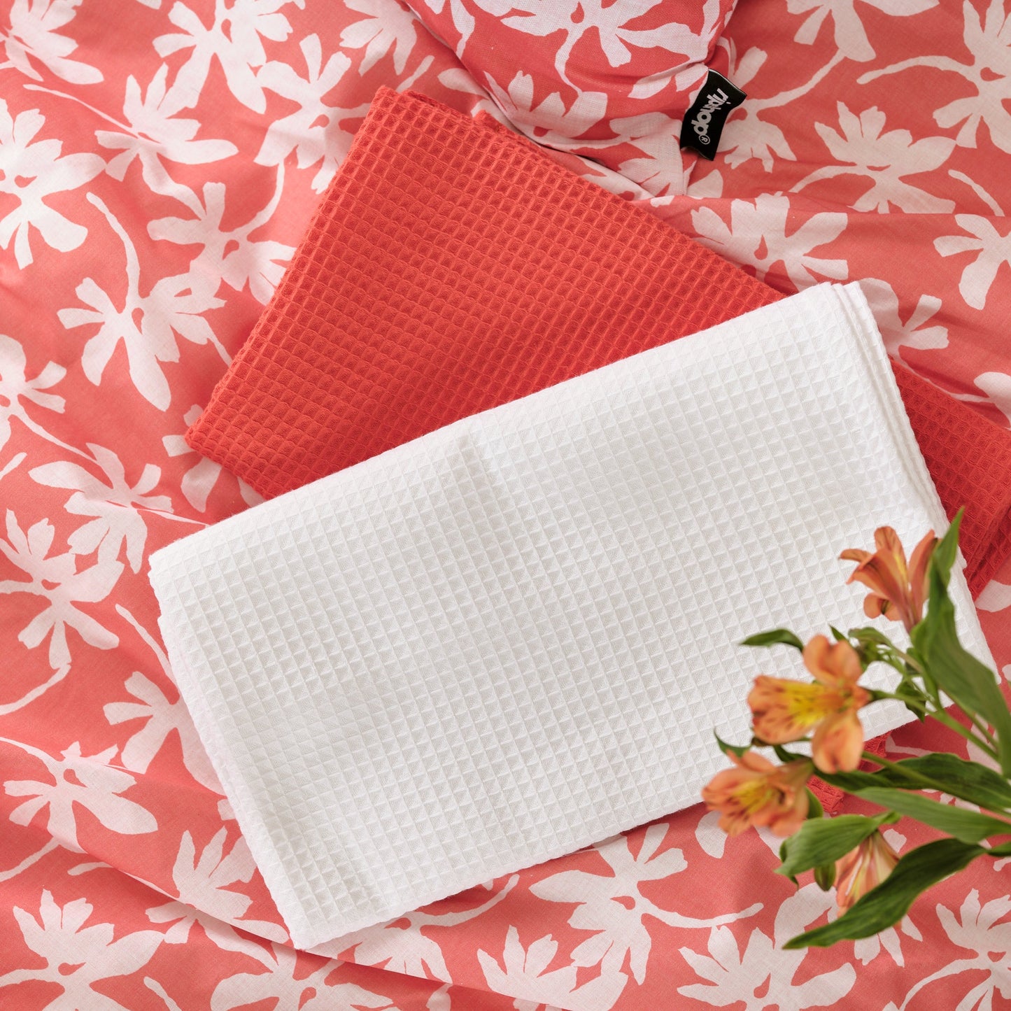 Funda nórdica reversible Halton Fresa 100% algodón