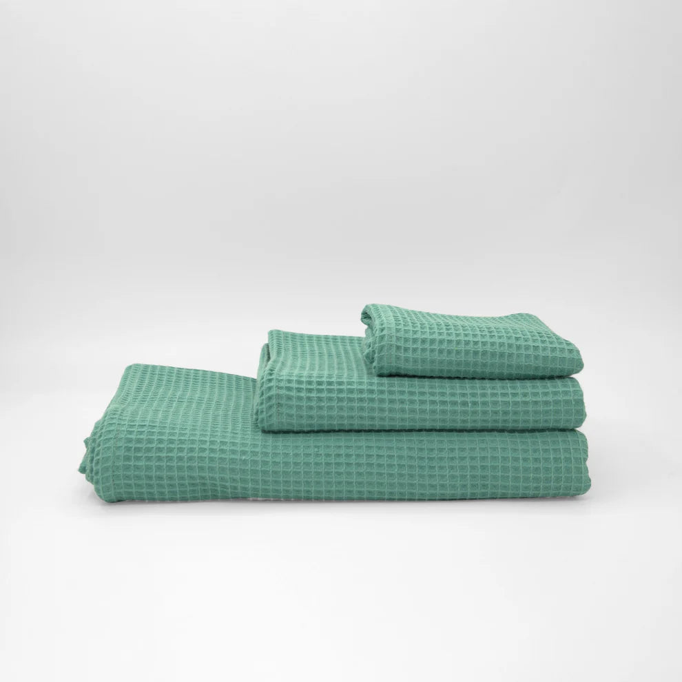 Pack 4 Toallas Waffle Premium Absorbentes Secado Rápido Spa