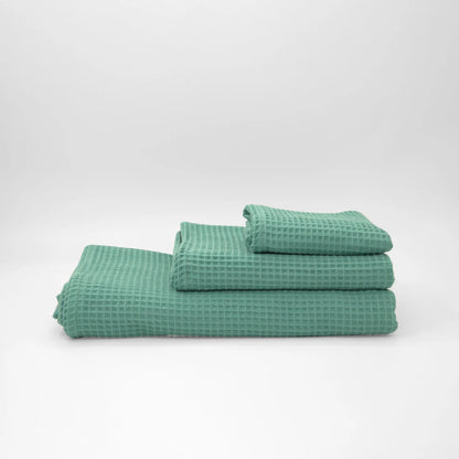 Pack 4 Toallas Waffle Premium Absorbentes Secado Rápido Spa