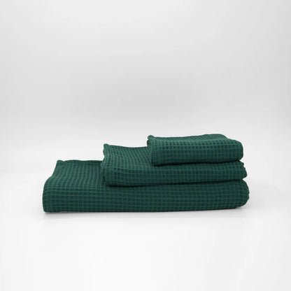 Pack 4 Toallas Waffle Premium Absorbentes Secado Rápido Spa