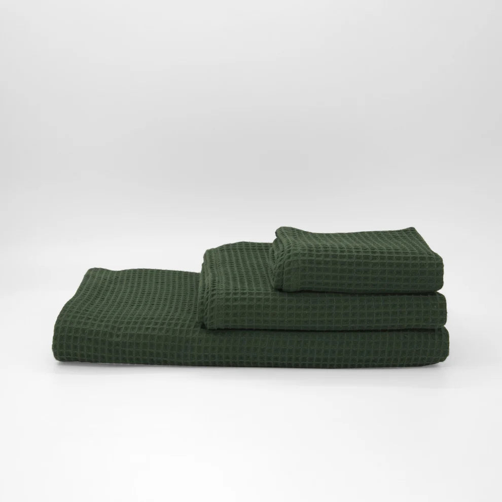Pack 4 Toallas Waffle Premium Absorbentes Secado Rápido Spa