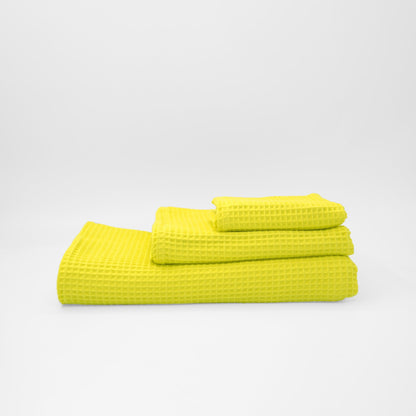 Toalla Waffle 100% algodón Amarillo