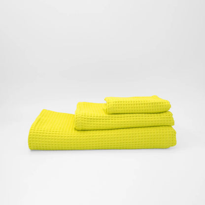 Pack 4 Toallas Waffle Premium Absorbentes Secado Rápido Spa