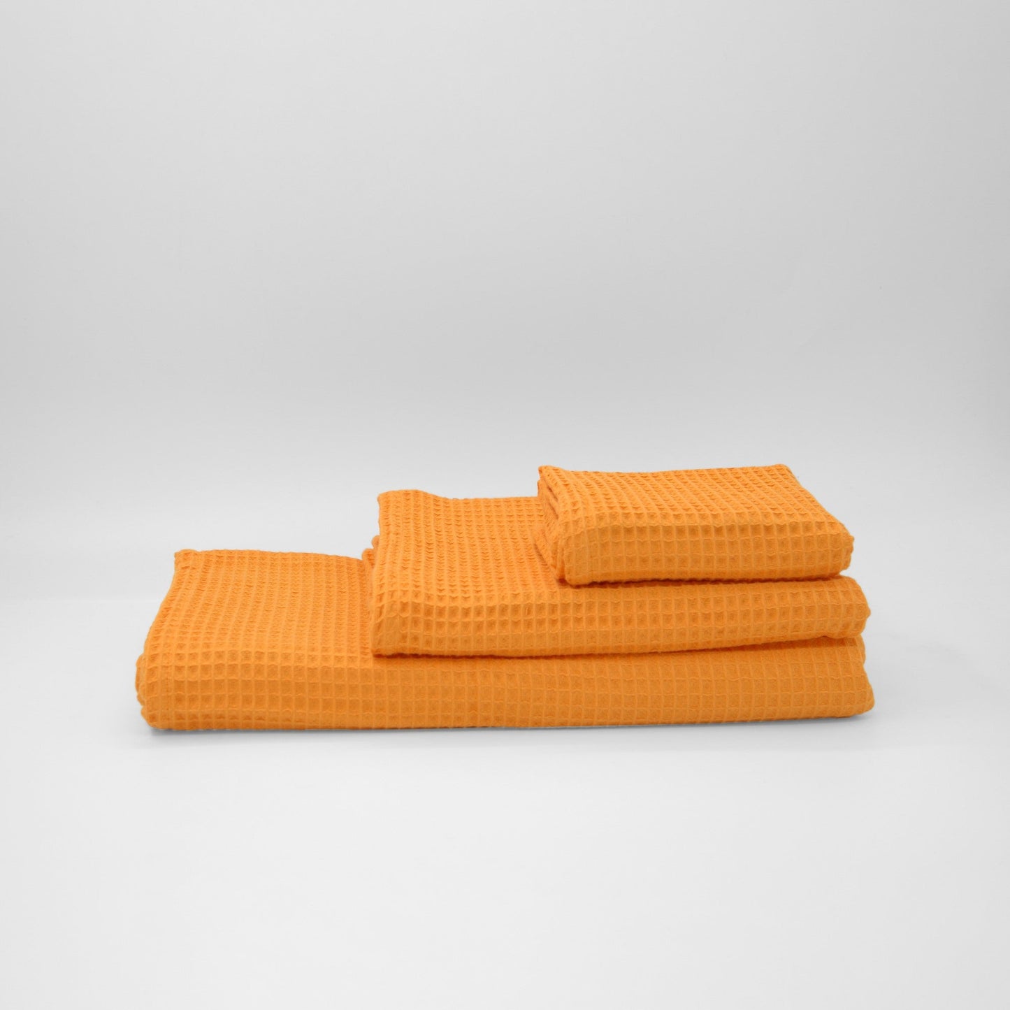Toalla Waffle 100% algodón Naranja Claro