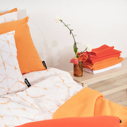 Toalla Waffle 100% algodón Naranja Oscuro