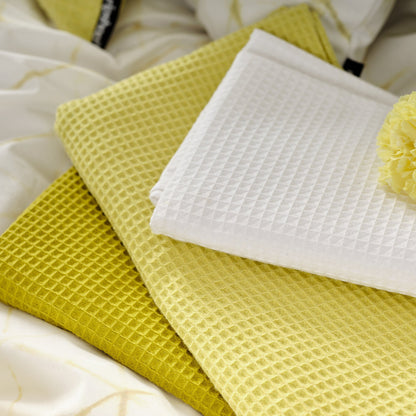 Toalla Waffle 100% algodón Blanco Optico