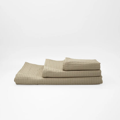 Pack 4 Toallas Waffle Premium Absorbentes Secado Rápido Spa