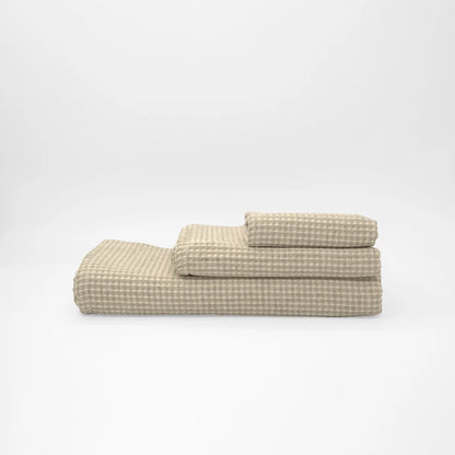 Pack 4 Toallas Waffle Premium Absorbentes Secado Rápido Spa