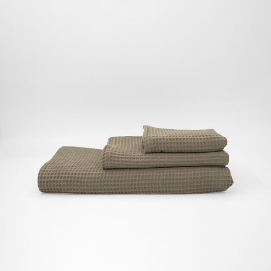 Toalla Waffle 100% algodón Wallnut