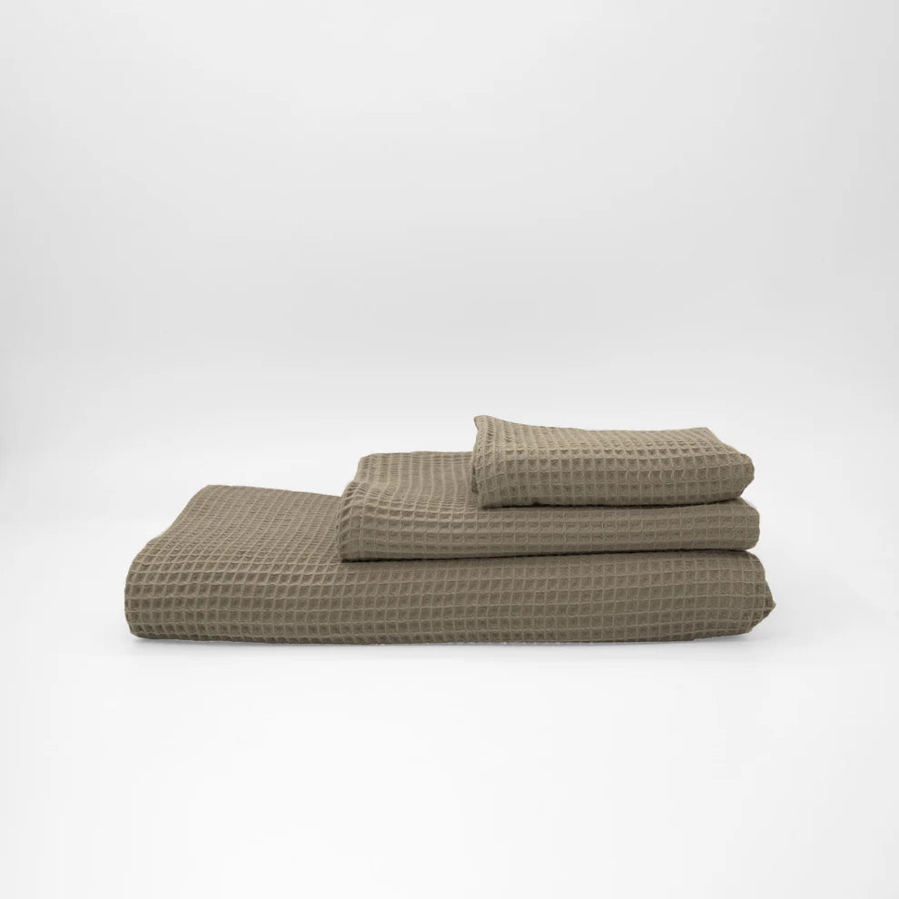 Pack 4 Toallas Waffle Premium Absorbentes Secado Rápido Spa